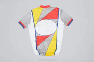 White / Yellow / Red / Grey Large Vintage Cycling Jersey - Pedal Pedlar - Clothing For Sale