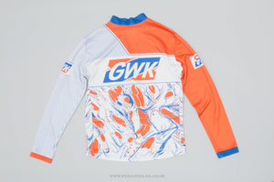 Vermarc GWK Orange / White / Blue Large Vintage Long Sleeved Cycling Jersey - Pedal Pedlar - Clothing For Sale