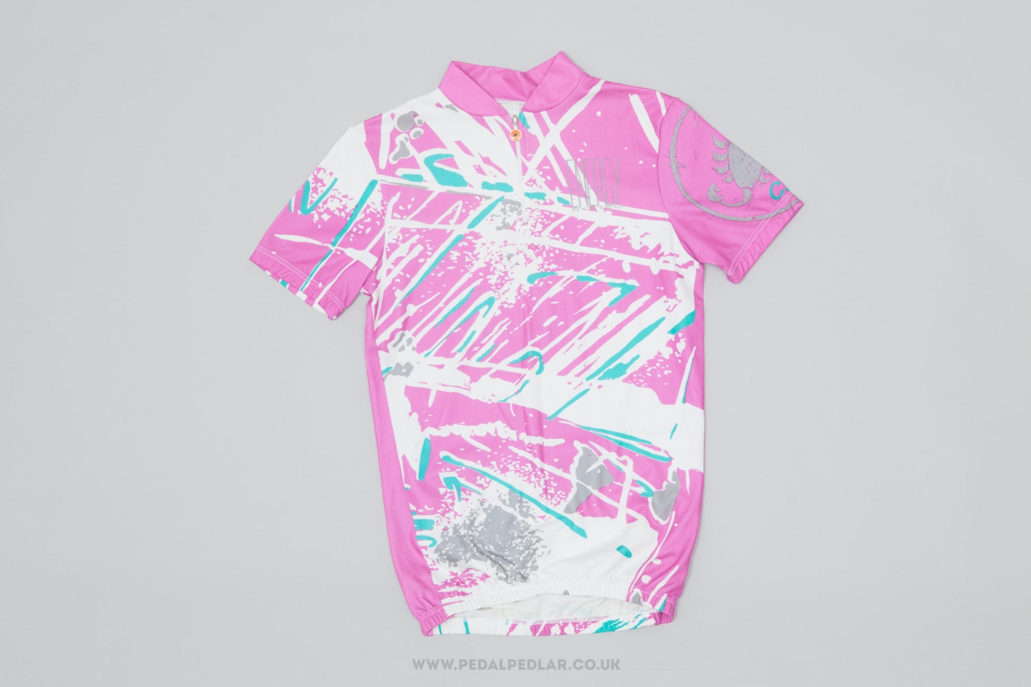 Castelli Energy System Purple White Green Small Vintage Cycling Jersey