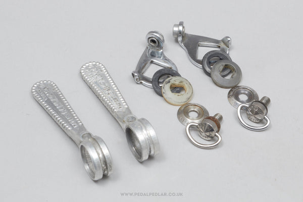 Campagnolo Nuovo/Super Record (1013/5 / 1013/6) Silver Guides Vintage Braze-On Downtube Shifters - Pedal Pedlar - Bike Parts For Sale