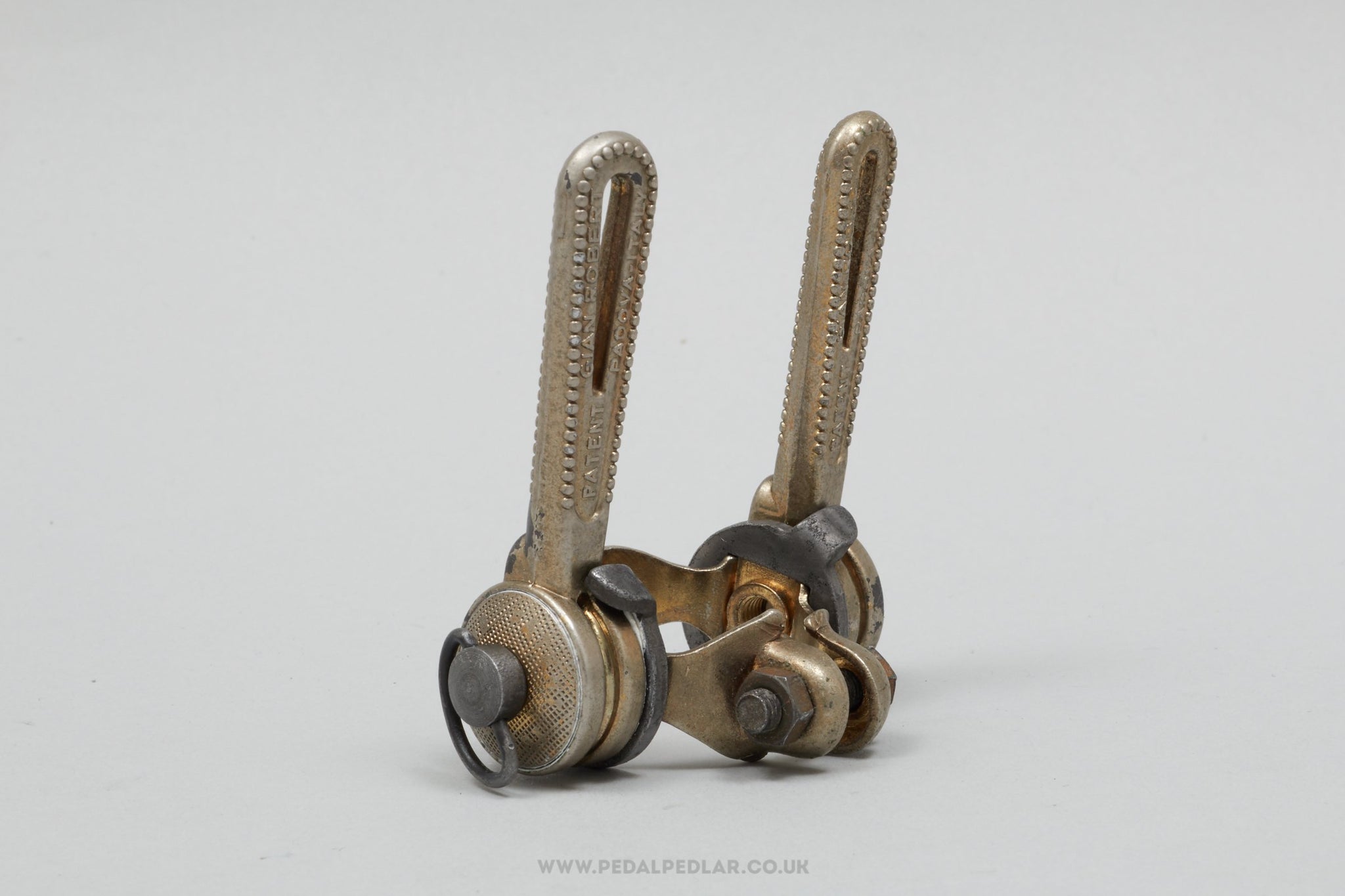 Gian Robert Competition Gold Vintage Clamp-On Downtube Shifters - Pedal Pedlar - Bike Parts For Sale