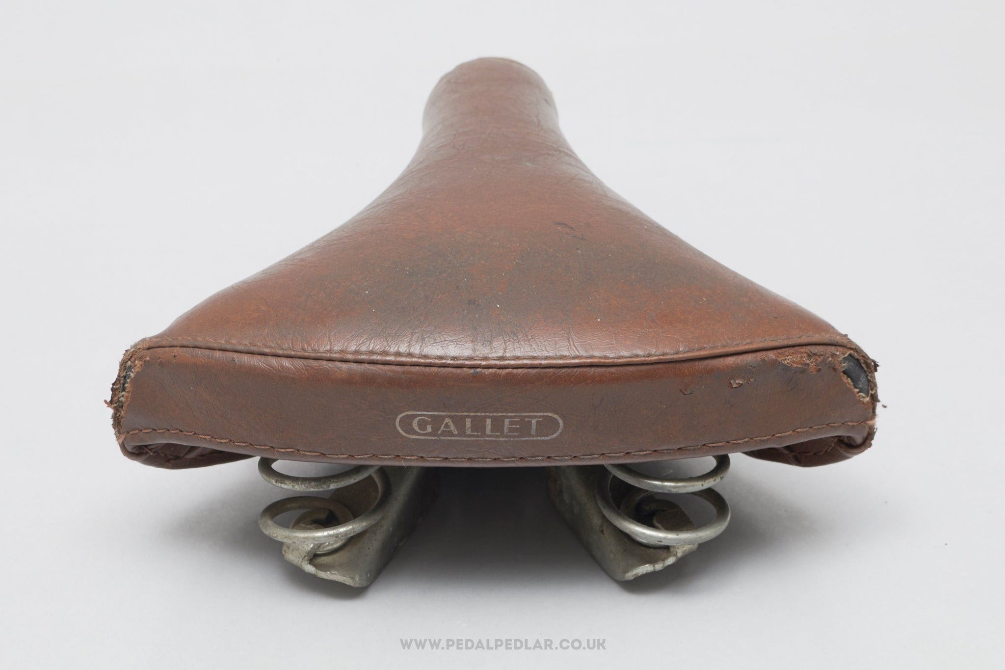Gallet Sprung Vintage Brown Saddle - Pedal Pedlar - Bike Parts For Sale