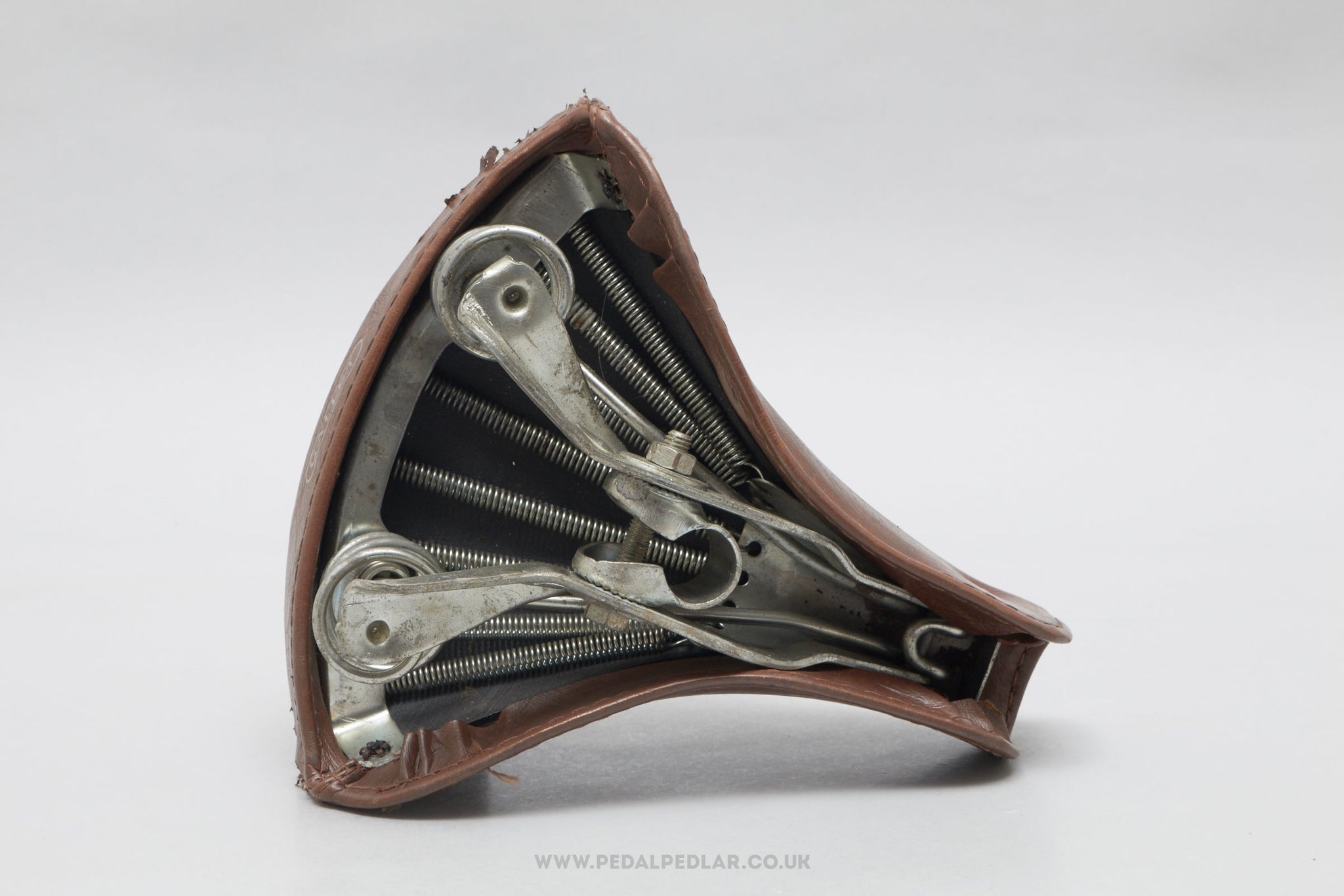 Gallet Sprung Vintage Brown Saddle - Pedal Pedlar - Bike Parts For Sale