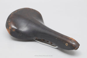 Unbranded Swallow Style Laced Vintage Dark Brown Leather Saddle - Pedal Pedlar - Bike Parts For Sale