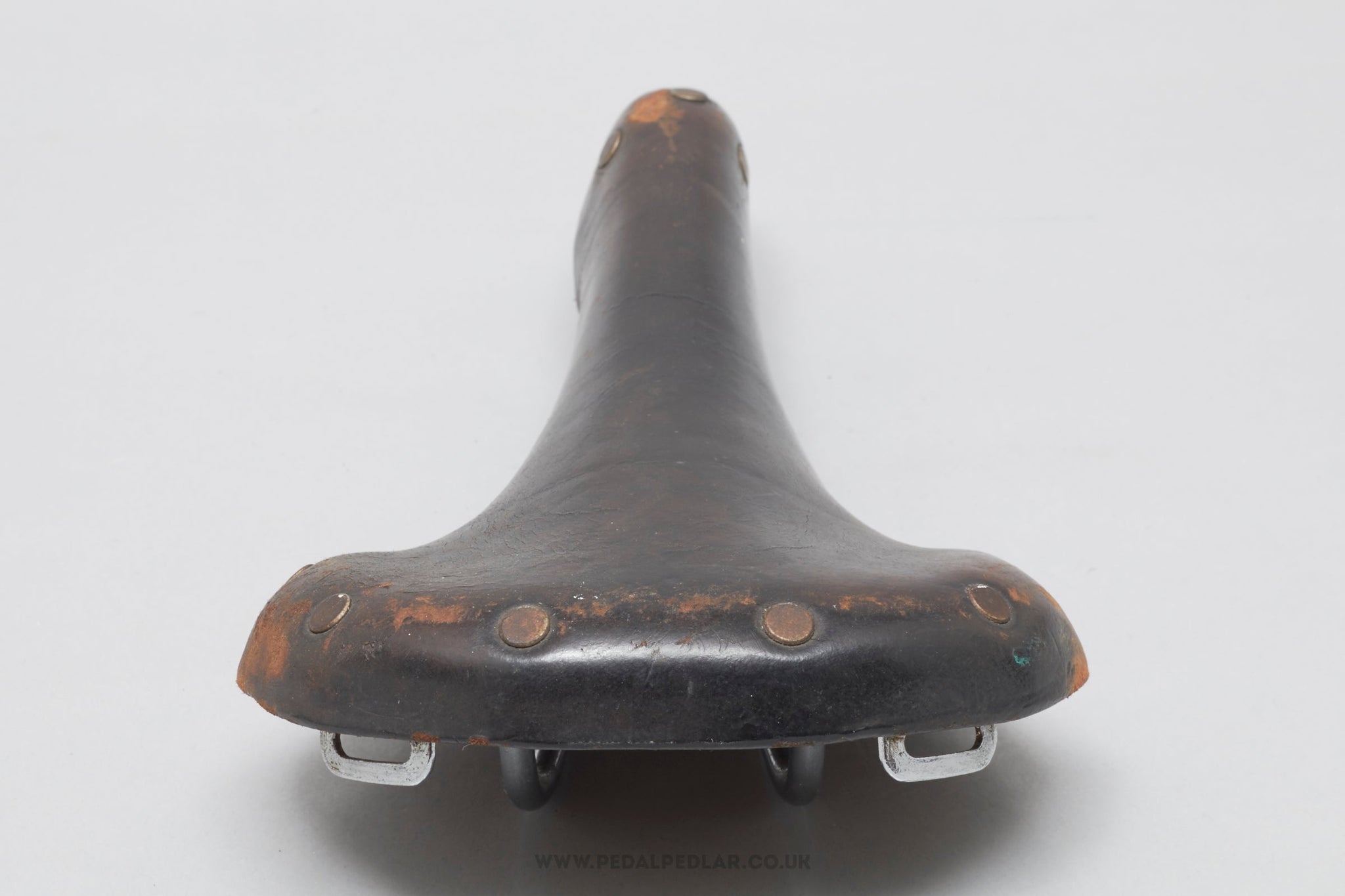 Unbranded Swallow Style Laced Vintage Dark Brown Leather Saddle - Pedal Pedlar - Bike Parts For Sale
