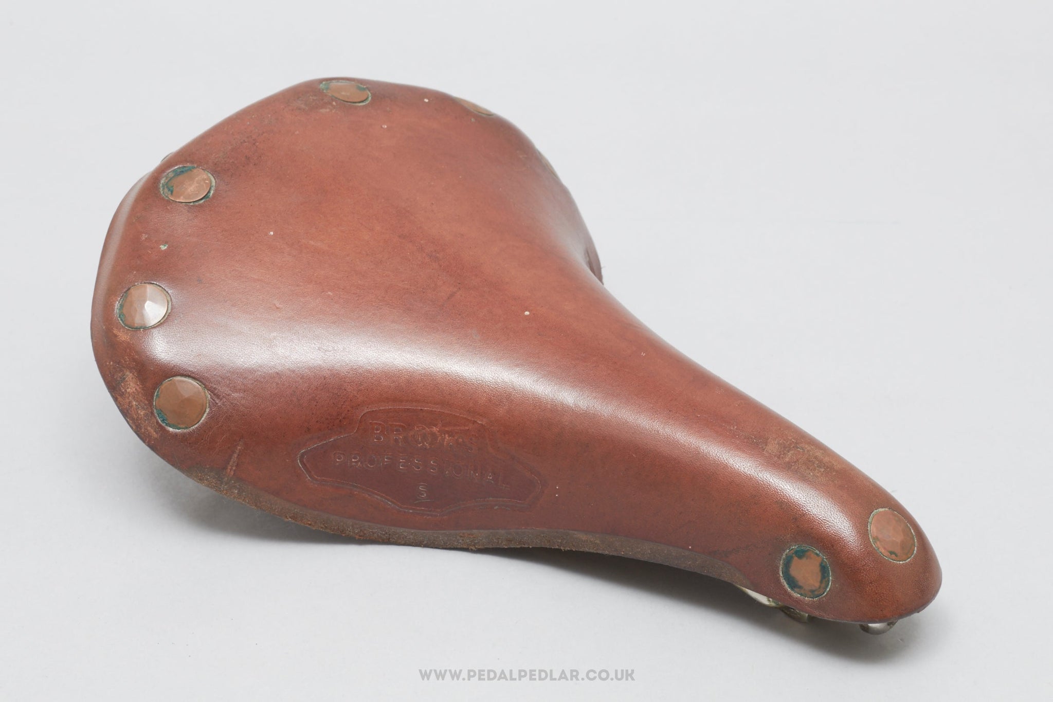 Brooks Professional S Short Gold Rails Vintage Brown Leather Saddle