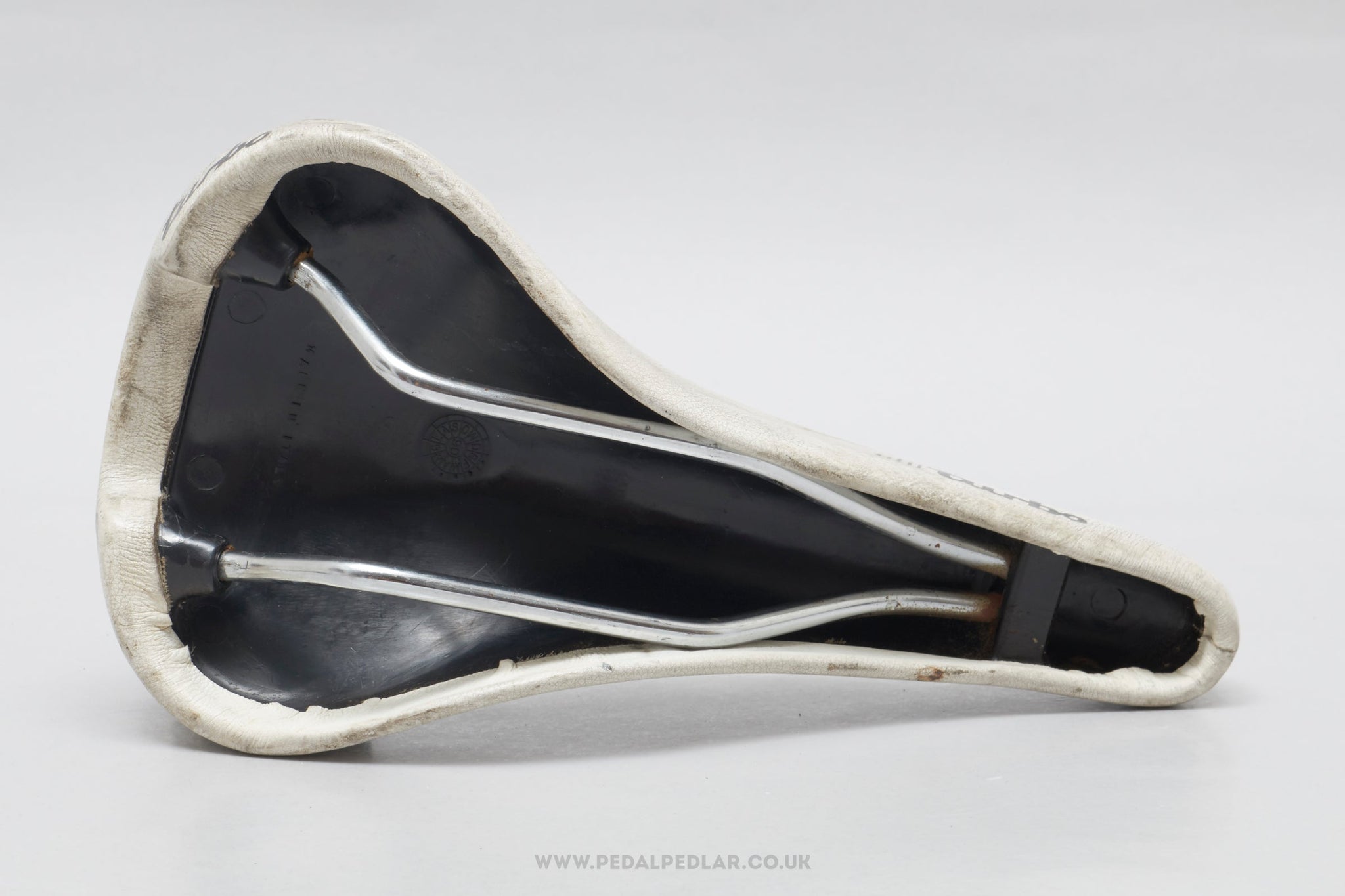 White leather bike saddle best sale
