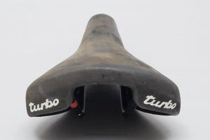 Selle Italia Turbo Reissue Suede Black Leather Saddle - Pedal Pedlar - Bike Parts For Sale
