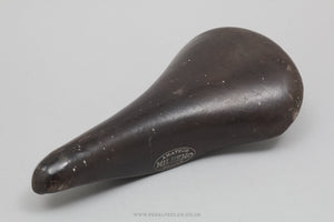 Milremo Amateur Vintage Black Leather Saddle - Pedal Pedlar - Bike Parts For Sale