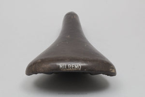 Milremo Amateur Vintage Black Leather Saddle - Pedal Pedlar - Bike Parts For Sale