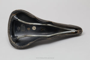 Cinelli Unicanitor (Mod. 75 #3) Vintage Dark Brown Leather Saddle - Pedal Pedlar - Bike Parts For Sale