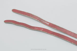 Christophe 516 R Pourtrait-Morin Stamped Leather Vintage Red Pedal / Toe Clip Straps - Pedal Pedlar - Bike Parts For Sale