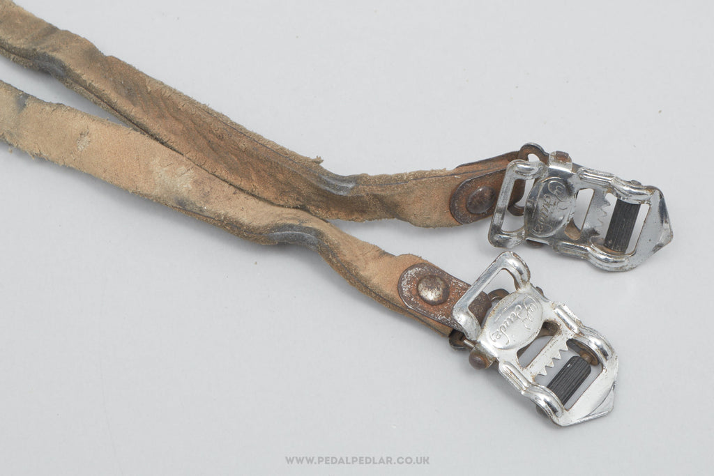 ALFREDO BINDA EXTRA ストラップ BIANCHI DINO Alfredo Binda Extra Pedal / Toe Clip Straps - Vintage Bike Parts