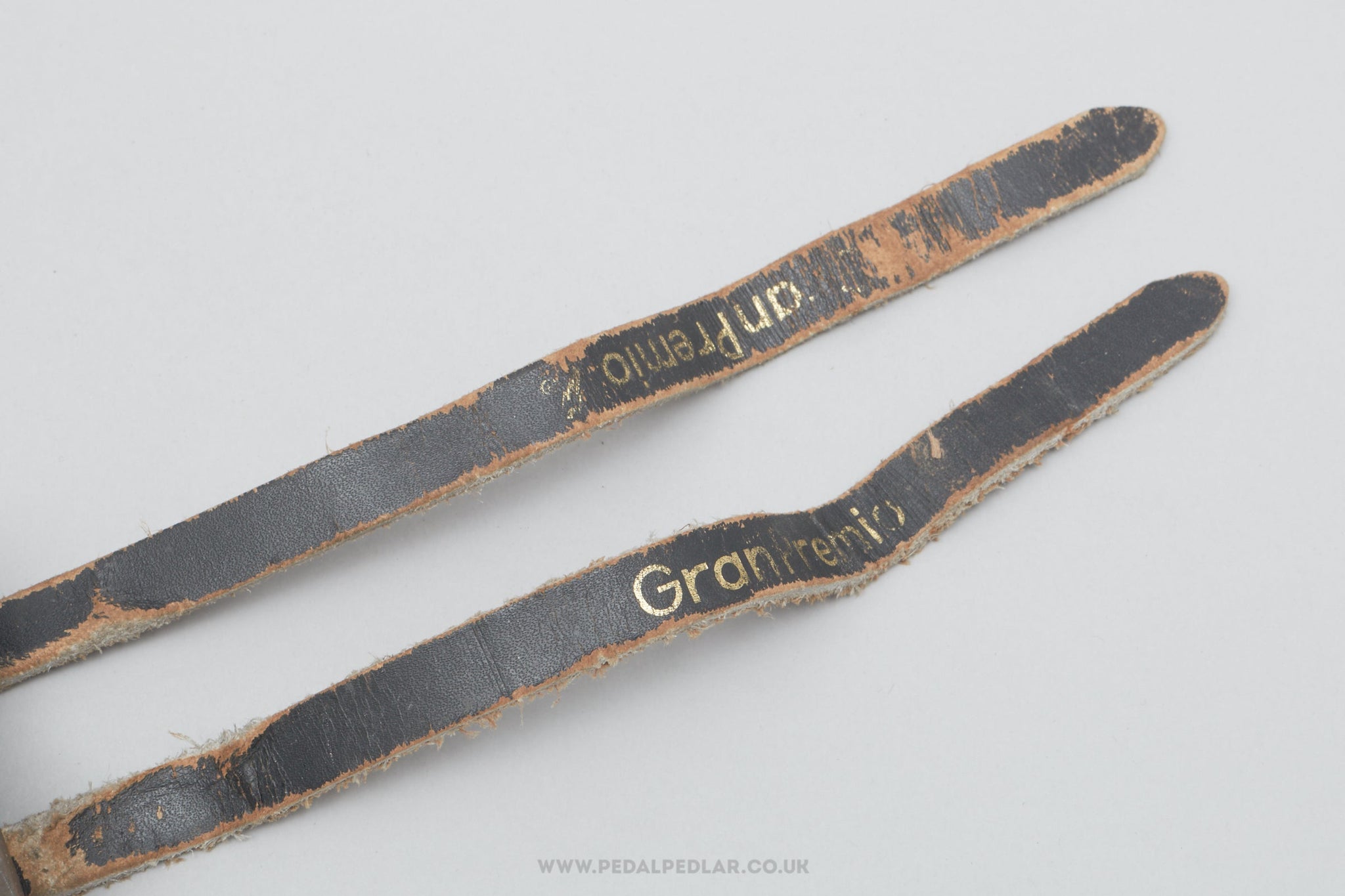 Gran Premio Leather Vintage Black Pedal / Toe Clip Straps - Pedal Pedlar - Bike Parts For Sale