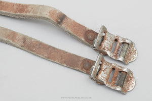 Ale Leather Vintage Light Brown Pedal / Toe Clip Straps - Pedal Pedlar - Bike Parts For Sale