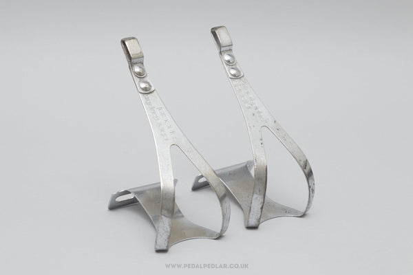 Christophe 50 / 506 'Special' New Logo AFA Stamped Size M/L Vintage Steel Toe Clips / Cages - Pedal Pedlar - Bike Parts For Sale