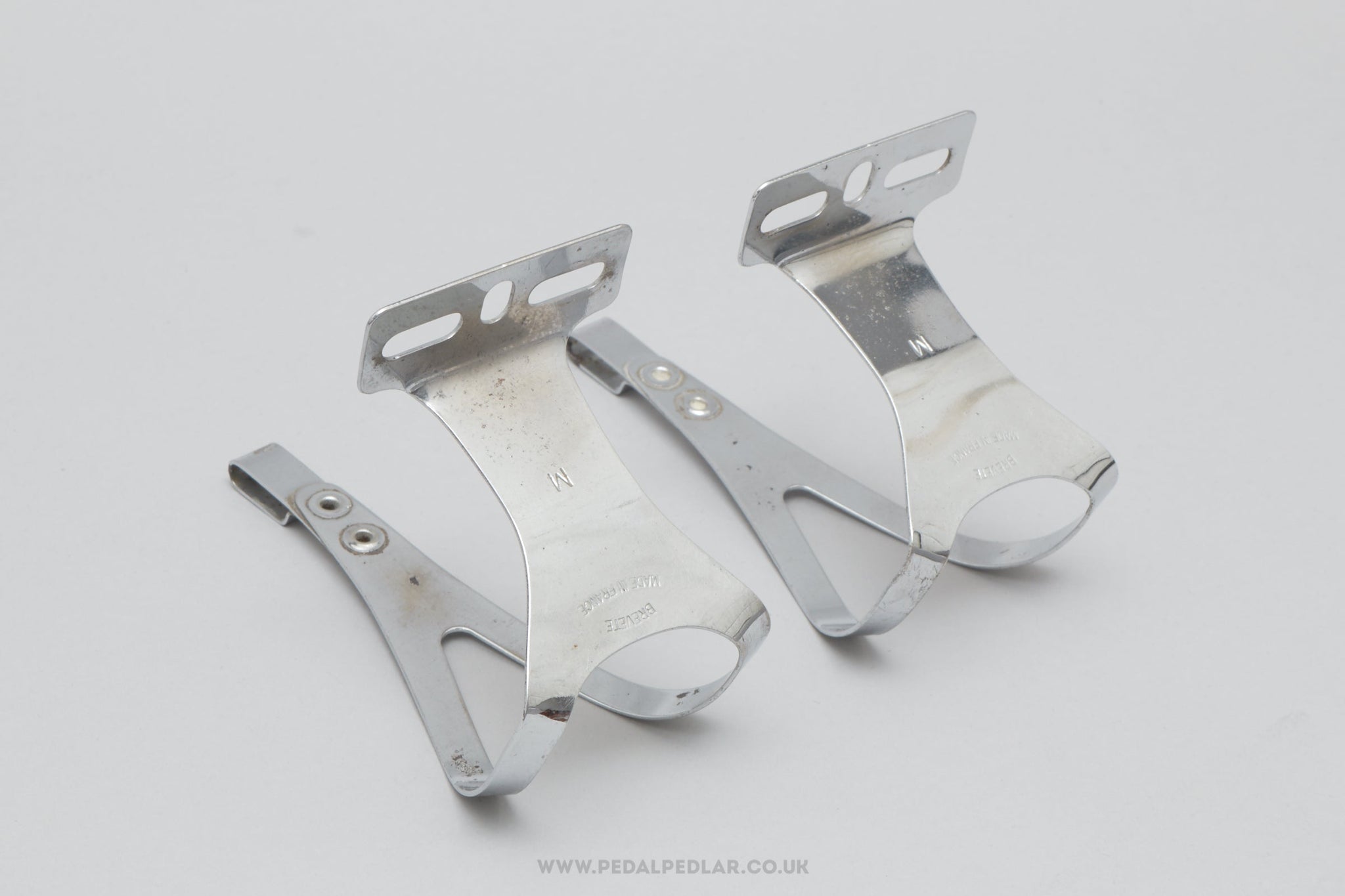Christophe 50 / 506 New Logo Size M Vintage Steel Toe Clips / Cages - Pedal Pedlar - Bike Parts For Sale
