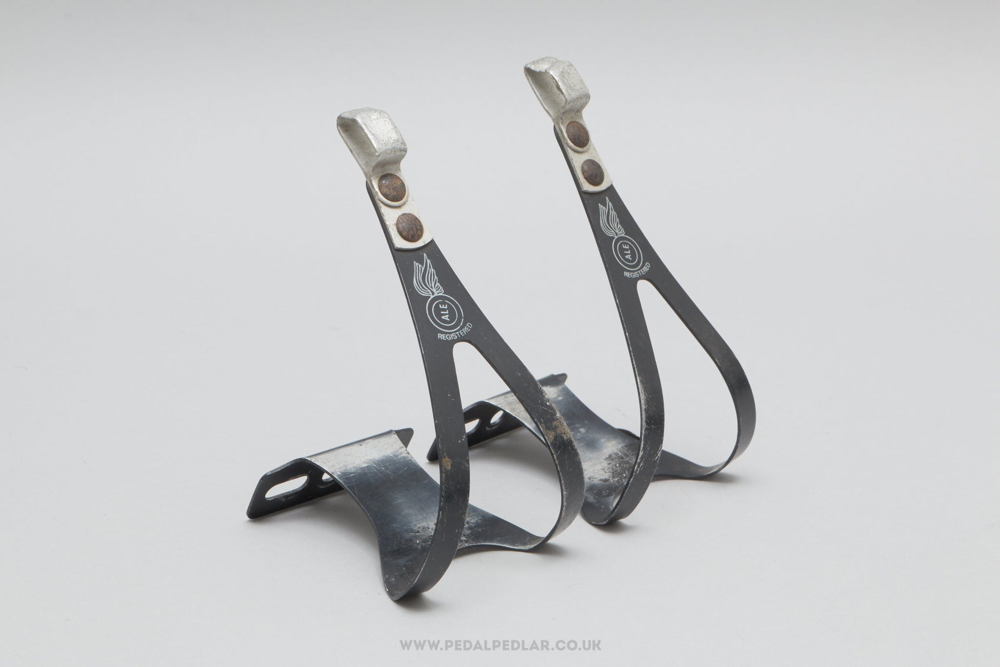 ALE Art. 97 L.D. Black Size M Vintage Alloy Toe Clips Cages