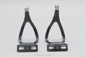 ALE Art. 97/L.D. Black Size M Vintage Alloy Toe Clips / Cages - Pedal Pedlar - Bike Parts For Sale