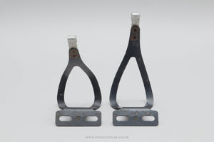 ALE Art. 97/L.D. Black Size M Vintage Alloy Toe Clips / Cages - Pedal Pedlar - Bike Parts For Sale