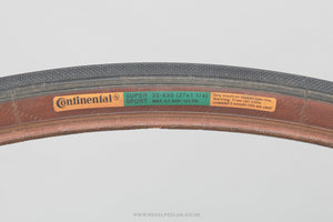 Continental SuperSport Black/Brown Vintage 27 x 1 1/4" Road Tyre - Pedal Pedlar - Bike Parts For Sale