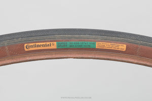 Continental SuperSport Black/Brown Vintage 27 x 1 1/4" Road Tyre - Pedal Pedlar - Bike Parts For Sale