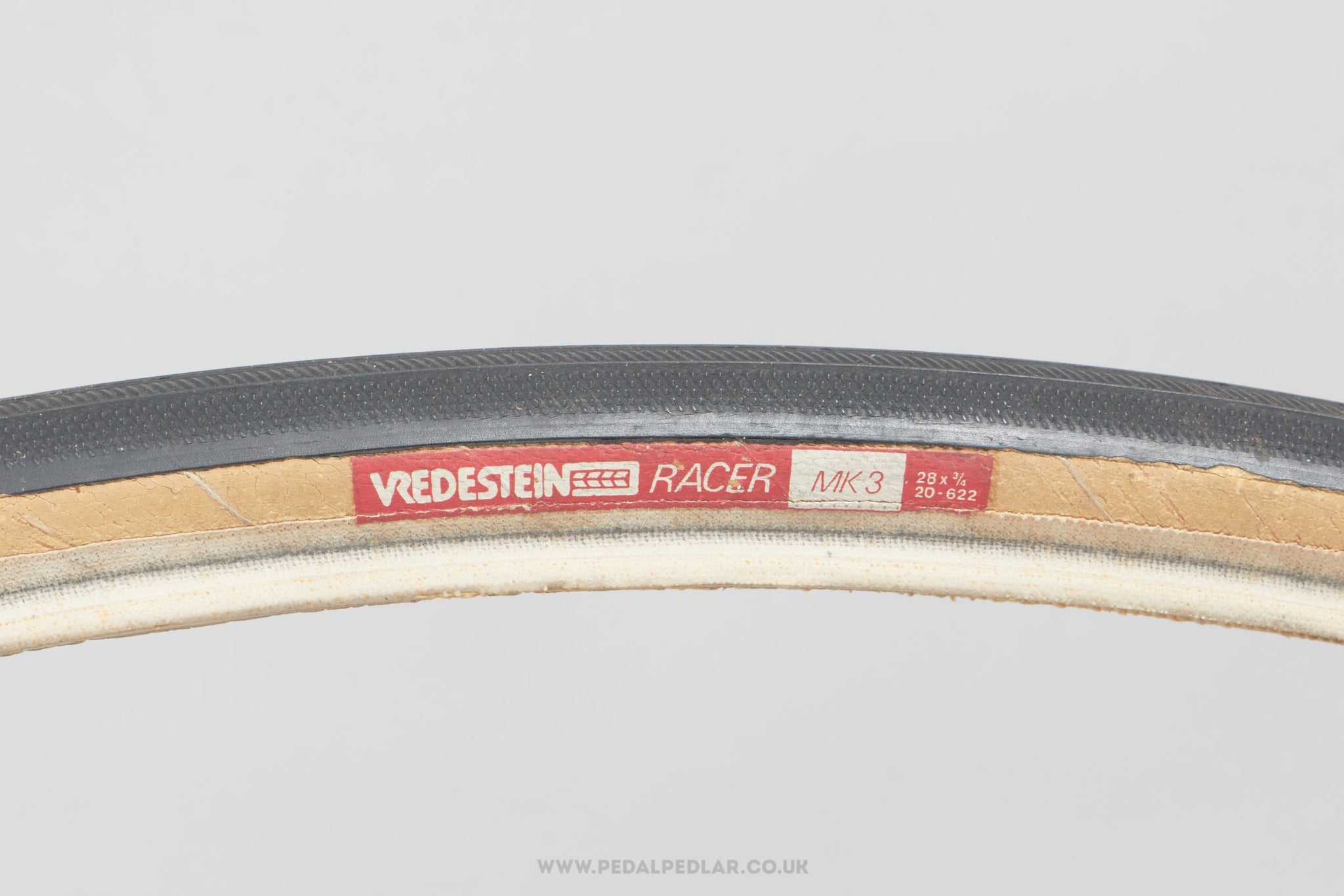 Vredestein Racer Mk 3 Black/Skin Vintage 700 x 20c Road Tyres - Pedal Pedlar - Bike Parts For Sale