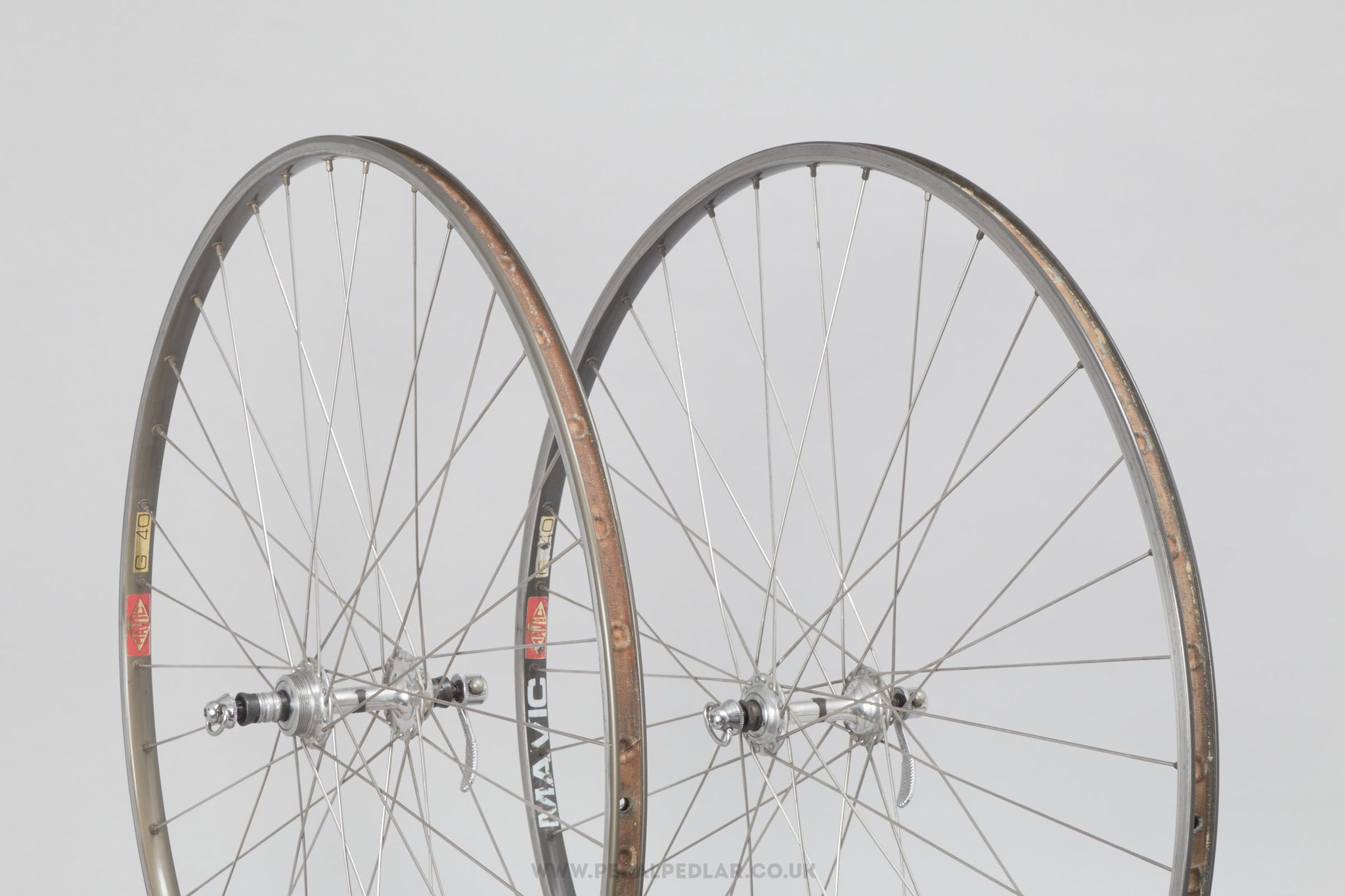 Campagnolo Nuovo Super Record 1034 Small Flange Mavic G 40 Vintage 700c Clincher Road Wheels