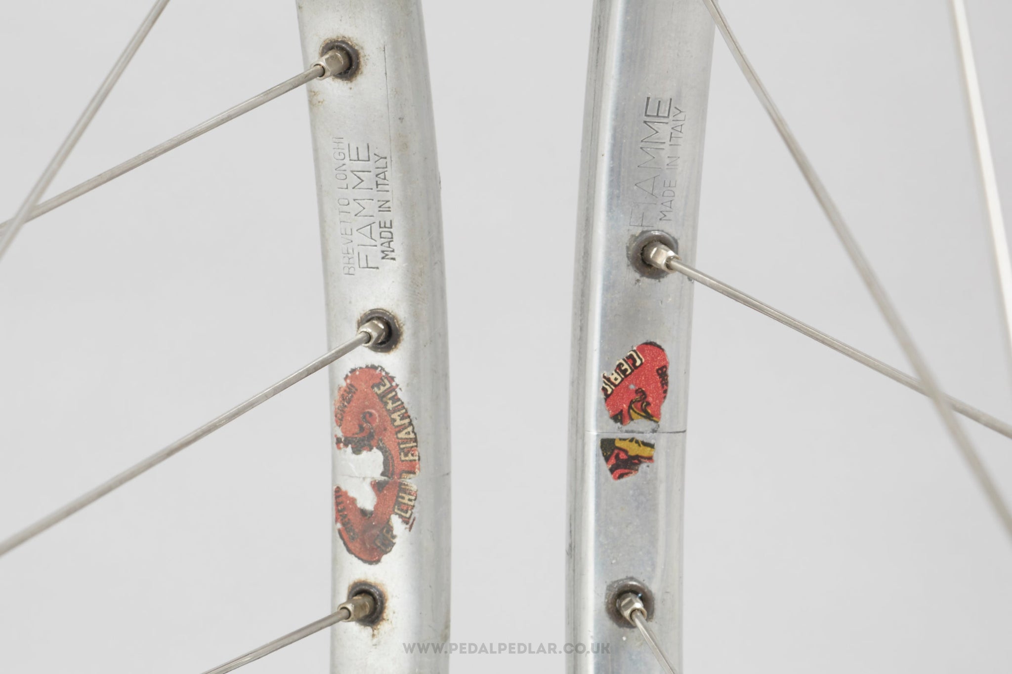 Campagnolo Gran Sport (1006/1A) / Fratelli Brivio Pista / Fiamme Sprint Vintage Tubular Track Wheels - Pedal Pedlar - Bicycle Wheels For Sale