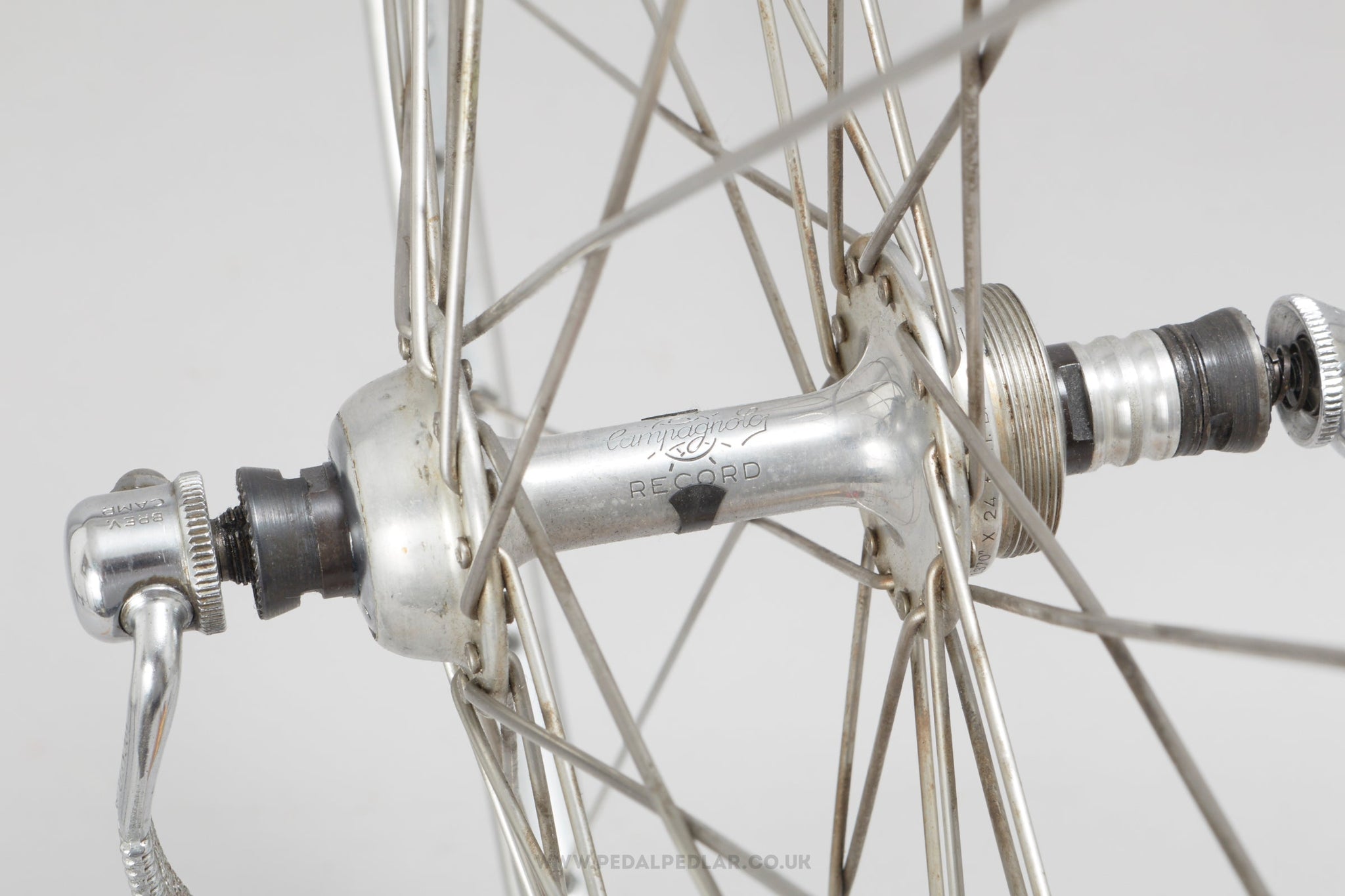 Campagnolo Nuovo/Super Record (1034) / Mavic Monthlery Pro Vintage Tubular Road Wheels - Pedal Pedlar - Bicycle Wheels For Sale