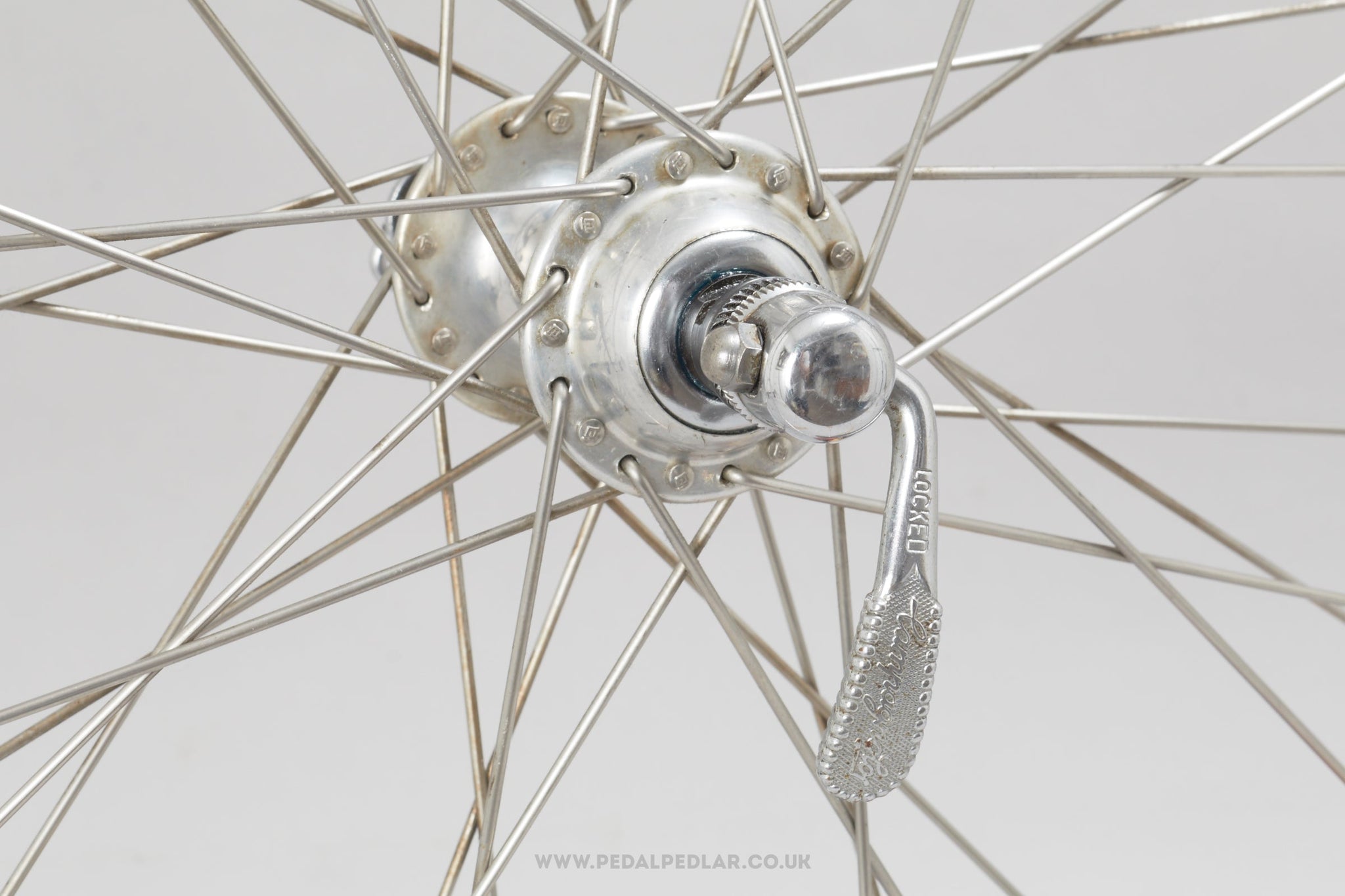 Campagnolo Nuovo/Super Record (1034) / Mavic Monthlery Pro Vintage Tubular Road Wheels - Pedal Pedlar - Bicycle Wheels For Sale