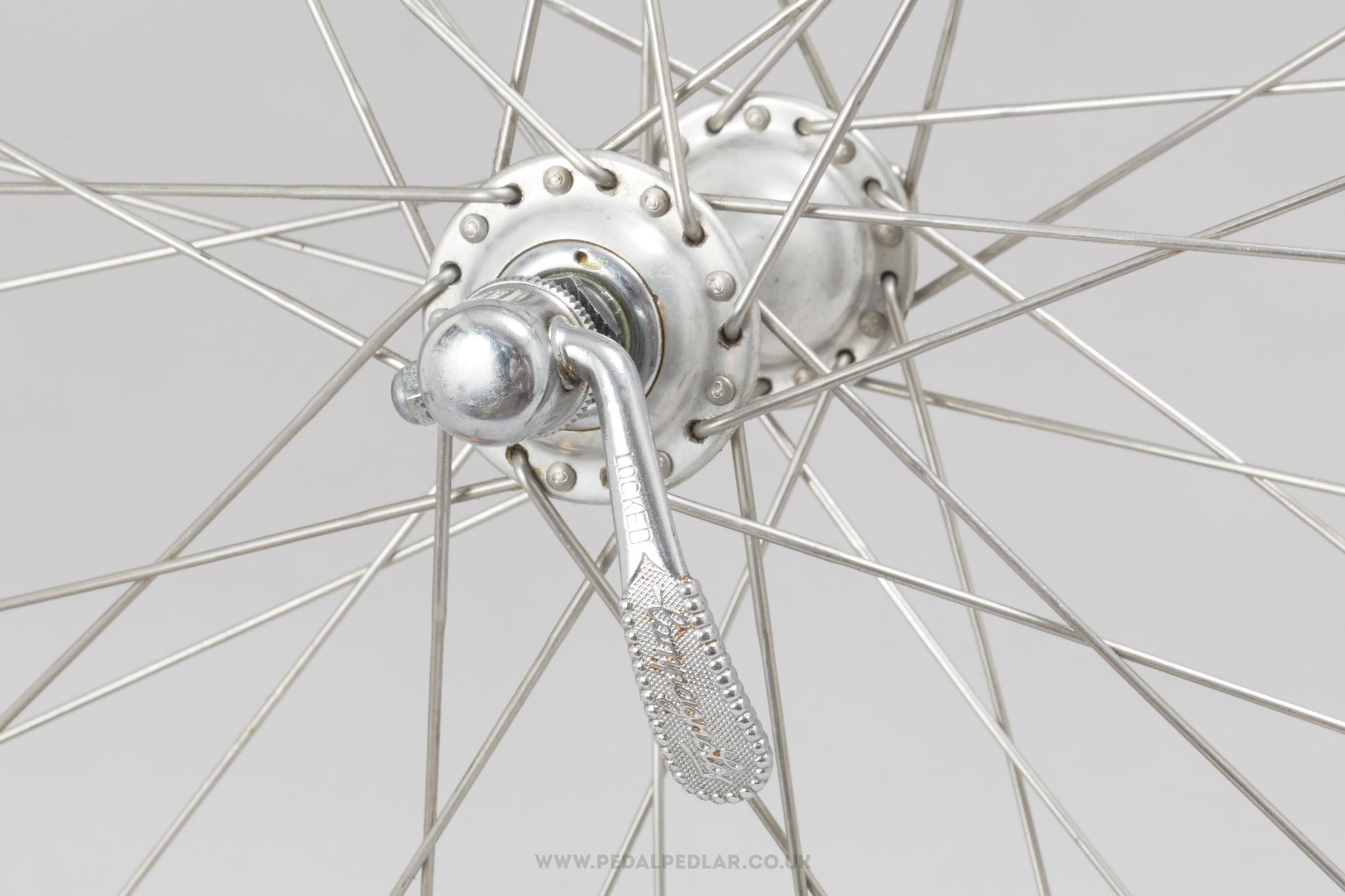 Campagnolo Nuovo/Super Record (1034) / Mavic Monthlery Pro Vintage Tubular Road Wheels - Pedal Pedlar - Bicycle Wheels For Sale