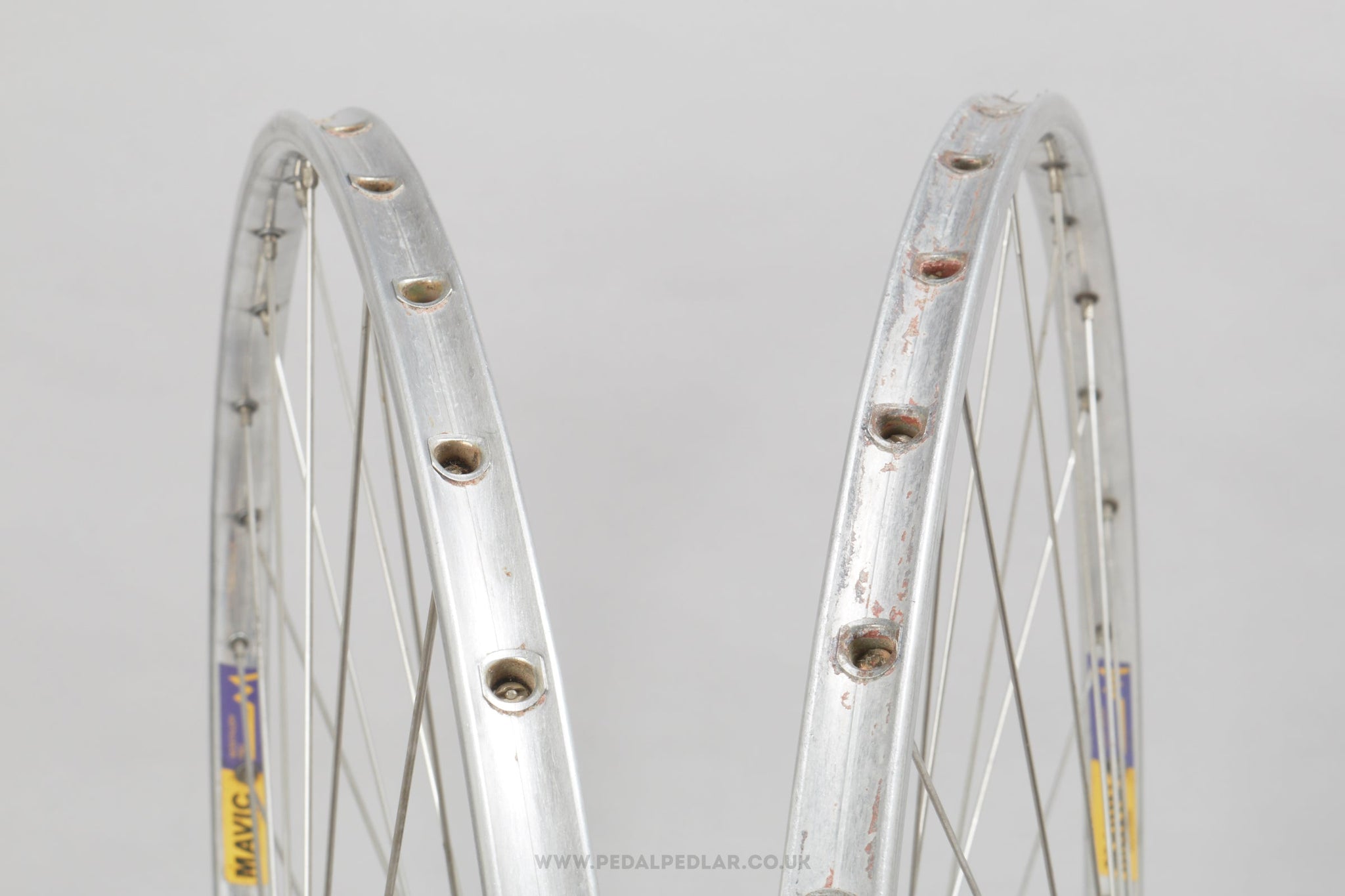 Campagnolo Nuovo/Super Record (1034) / Mavic Monthlery Pro Vintage Tubular Road Wheels - Pedal Pedlar - Bicycle Wheels For Sale